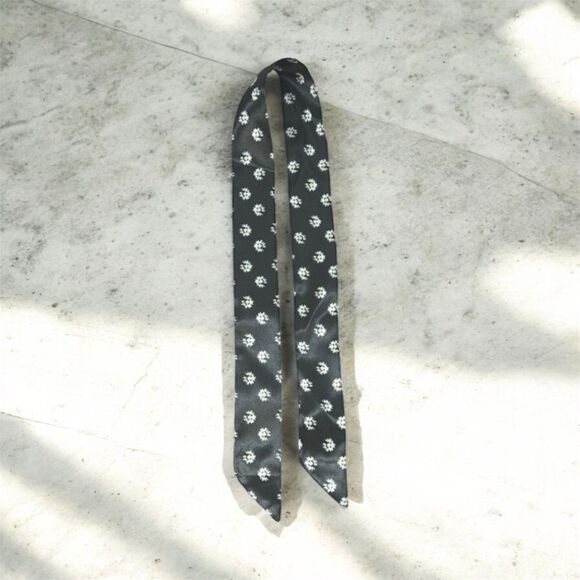 Accessories - Black floral purse bag twilly